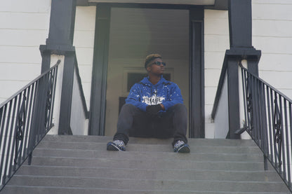 Painted Blue Hoodie.